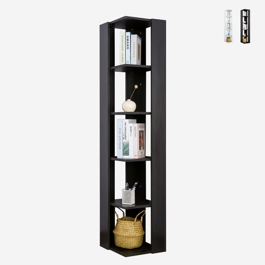 Libreria soggiorno ufficio moderna angolare 5 scaffali Orkney Stock Libreria soggiorno ufficio moderna angolare 5 scaffali Orkney Stock