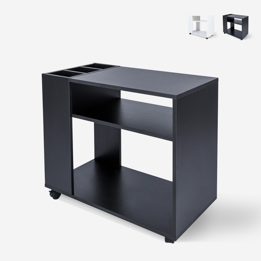 Commode de bureau à roulettes avec étagère et range-documents Wick Promotion Commode de bureau à roulettes avec étagère et range-documents Wick Promotion