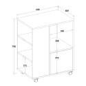 Mobiletto da ufficio basso scaffale portadocumenti con ruote Dundee Caratteristiche