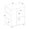 Mobiletto da ufficio basso scaffale portadocumenti con ruote Dundee Caratteristiche