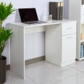 Scrivania bianca moderna salvaspazio anta cassetto 110x45x77 Lythes Light Promozione