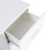 Scrivania bianca moderna salvaspazio anta cassetto 110x45x77 Lythes Light Sconti