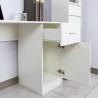 Scrivania bianca moderna salvaspazio anta cassetto 110x45x77 Lythes Light Stock