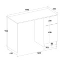 Scrivania bianca moderna salvaspazio anta cassetto 110x45x77 Lythes Light Scelta