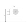 Mobile ingresso salvaspazio design sospeso in legno con anta Infinity 57 Sconti