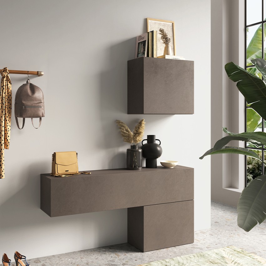 Moderner Wand-Garderobenschrank mit Tür, Tiefe 30 cm, Infinity 58 Aktion Moderner Wand-Garderobenschrank mit Tür, Tiefe 30 cm, Infinity 58 Aktion