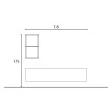 Mobile ingresso sospeso antracite design minimal con anta Infinity 59 Vendita