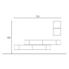 Mobile svuotatasche ingresso mensole sospese scaffali legno Infinity 60 Vendita