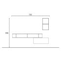 Mobile ingresso moderno sospeso salvaspazio in legno grigio Infinity 61 Offerta