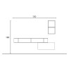 Mobile ingresso moderno sospeso salvaspazio in legno grigio Infinity 61 Offerta
