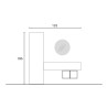 Mobile ingresso moderno sospeso in legno con anta armadio Infinity 62 Offerta