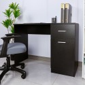 Bureau moderne noir peu encombrant porte et tiroir Lythes Dark Remises