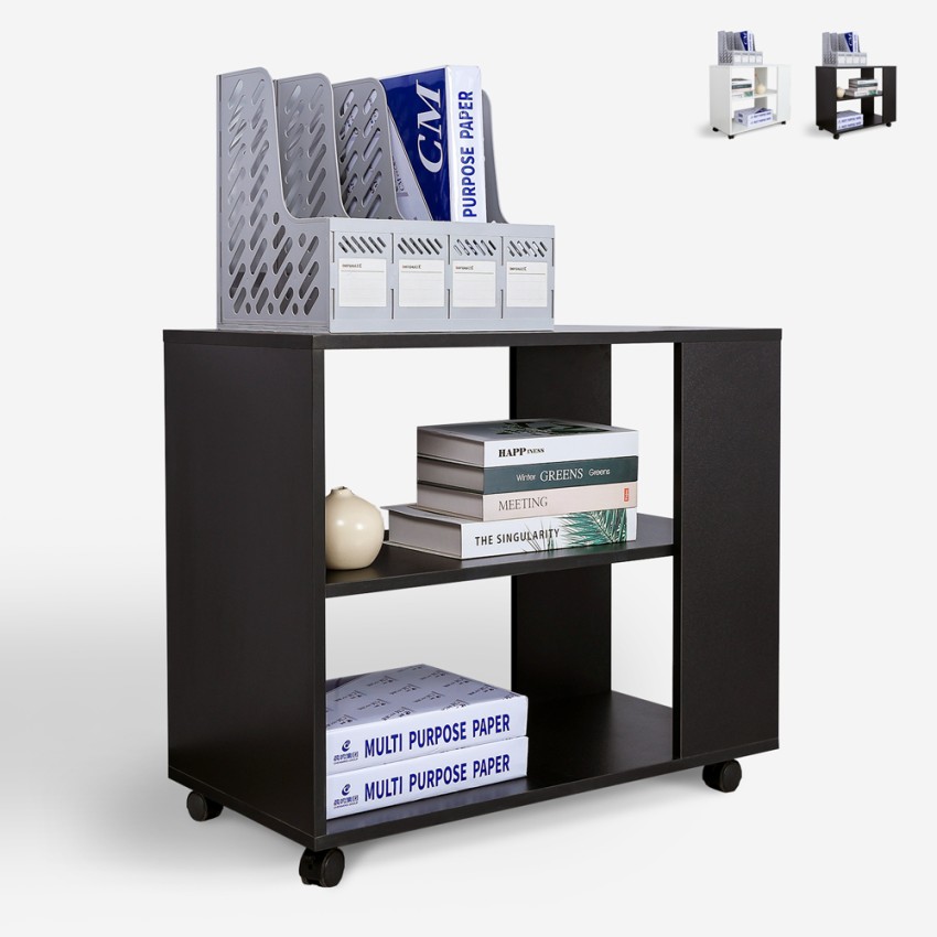 Mobiletto per ufficio scrivania con ruote scaffale portadocumenti Avoch Promozione