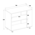 Mobiletto per ufficio scrivania con ruote scaffale portadocumenti Avoch Misure