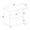 Mobiletto per ufficio scrivania con ruote scaffale portadocumenti Avoch Misure