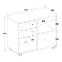 Cassettiera portadocumenti archivio ufficio con ruote serratura Twatt Prezzo