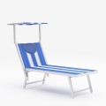 Lettino mare spiaggia prendisole professionale alluminio Santorini Stripes Promozione