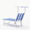 Lettino mare spiaggia prendisole professionale alluminio Santorini Stripes Offerta