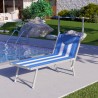 Lettino mare spiaggia prendisole professionale alluminio Santorini Stripes Vendita