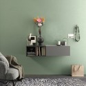 Mobile ingresso sospeso design moderno grigio bianco lucido Infinity 56 Offerta