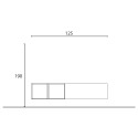 Mobile ingresso sospeso design moderno grigio bianco lucido Infinity 56 Sconti