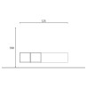 Mobile ingresso sospeso design moderno grigio bianco lucido Infinity 56 Sconti