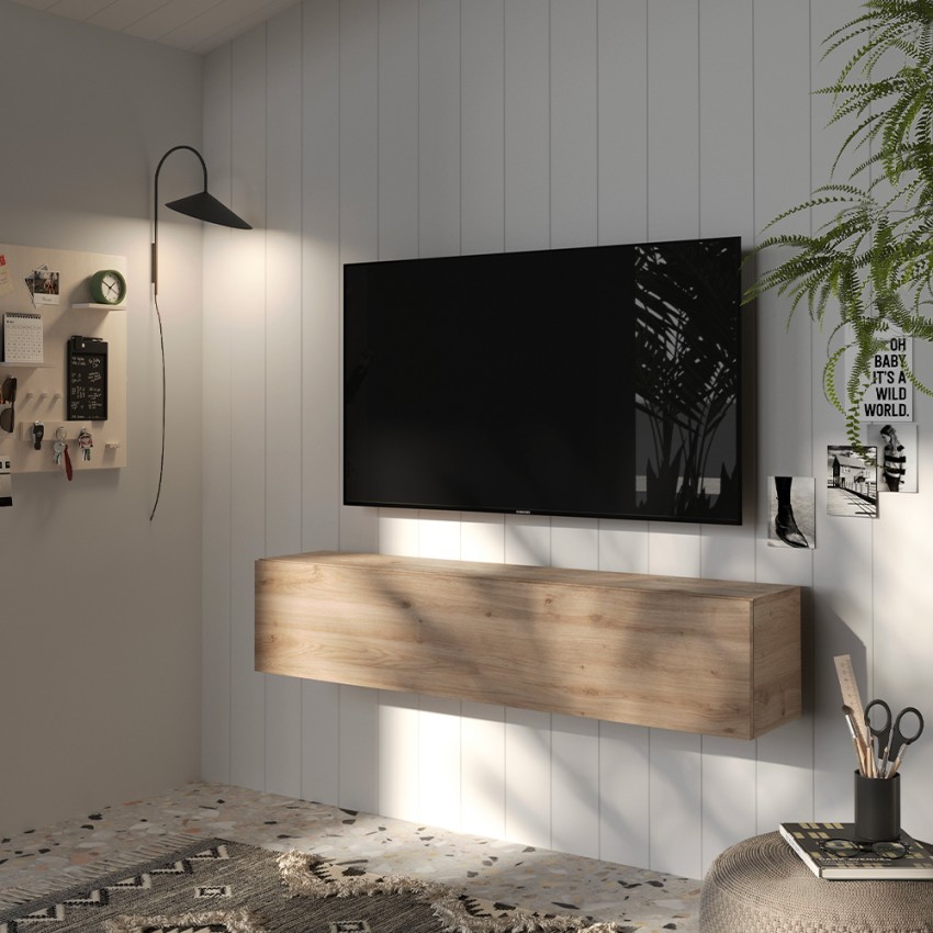 Mobile TV design sospeso minimal moderno in legno con anta Infinity 54 Promozione Mobile TV design sospeso minimal moderno in legno con anta Infinity 54 Promozione
