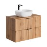 Mobile bagno in legno sospeso cassetti lavandino da appoggio Adel Wood Vendita