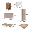 Mobile bagno sospeso lavabo da appoggio beige specchio armadio Coast 100 SNA Scelta