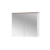 Mobile bagno a terra con lavabo specchio armadio bianco e legno Bali Saldi