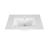 Mobile bagno a terra con lavabo specchio armadio bianco e legno Bali Sconti