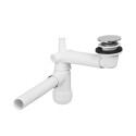 Mobile bagno a terra con lavabo specchio armadio bianco e legno Bali Modello
