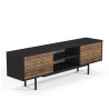 Mobile porta TV design moderno nero ante in legno 160x35x52cm Colosseo Vendita