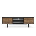 Mobile porta TV design moderno nero ante in legno 160x35x52cm Colosseo Offerta