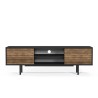 Mobile porta TV design moderno nero ante in legno 160x35x52cm Colosseo Offerta