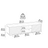 Mobile porta TV design moderno nero ante in legno 160x35x52cm Colosseo Scelta