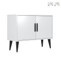 Credenza madia soggiorno bianca moderna 2 ante mobile ingresso Corduiso Promozione