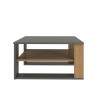 Table basse noire design moderne carrée en bois 75x75cm Borvin Offre