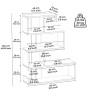 Libreria da parete design moderno bianco lucido 5 scaffali Longway Scelta