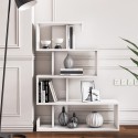 Wandregal modernes Design weiß glänzend 5 Regale Longway Lagerbestand