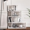 Wandregal modernes Design weiß glänzend 5 Regale Longway Lagerbestand