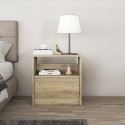 Comodino moderno in legno camera da letto con cassetto scorrevole Odi 