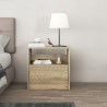 Comodino moderno in legno camera da letto con cassetto scorrevole Odi 