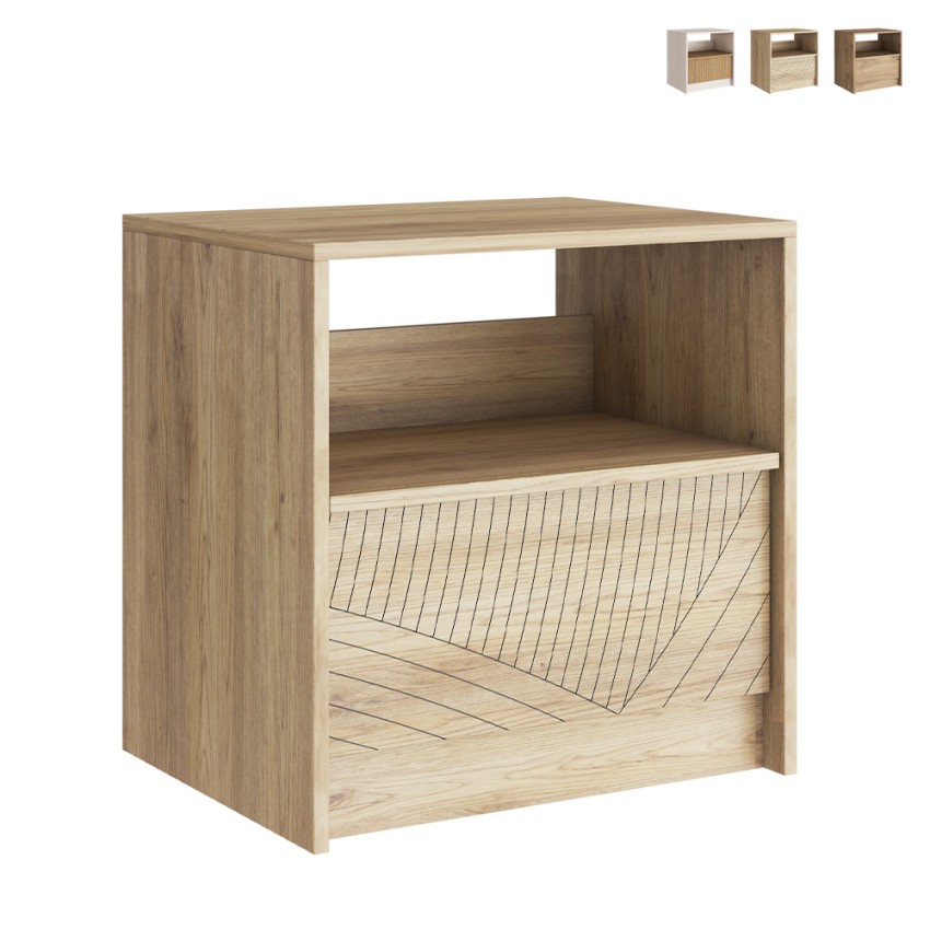 Comodino moderno in legno camera da letto con cassetto scorrevole Odi Vendita Comodino moderno in legno camera da letto con cassetto scorrevole Odi Vendita