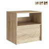 Comodino moderno in legno camera da letto con cassetto scorrevole Odi Vendita