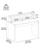Scrivania design moderno 120cm nera legno libreria anta ribalta Heaton Caratteristiche