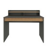 Scrivania design moderno 120cm nera legno libreria anta ribalta Heaton Offerta