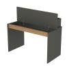 Scrivania design moderno 120cm nera legno libreria anta ribalta Heaton Saldi