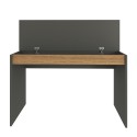 Scrivania design moderno 120cm nera legno libreria anta ribalta Heaton Sconti