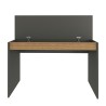 Scrivania design moderno 120cm nera legno libreria anta ribalta Heaton Sconti